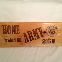 Wood Sign 12&quot;x6&quot; home is where?