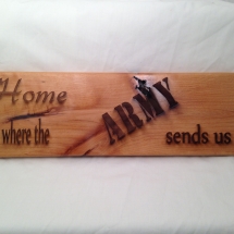 Wood Sign 12&quot;x6&quot; home is where?