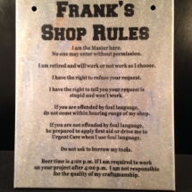 Shop Rules Sign