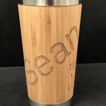 Stainless Steel And Bamboo Tumbler 16 pz