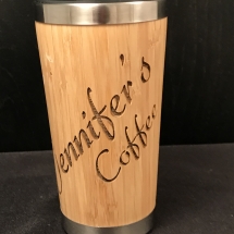 Stainless Steel And Bamboo Tumbler 16 pz